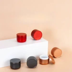 Metal Cans Tin Box 54*40mm Small Tea Can Portable Sealed Can Tin Can Travel Portable Round Exquisite Tea Box Empty Can