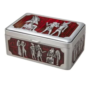 Metal Crafts Jewelry Packaging Box Metal Retro Relief Pattern Creative Jewelry Storage Box Ring Necklace Earring Box