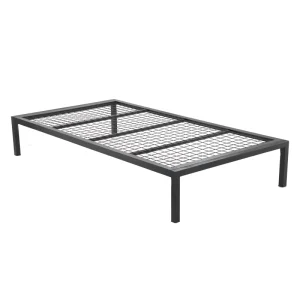Metal Frame Minimalist Modern Steel Slats No Headboard Footboard Bedroom Furniture