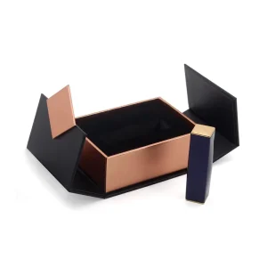 Metal Inner Layer Double Opening Gift Boxes with Customizable Prints for Cosmetic Single Item Packaging