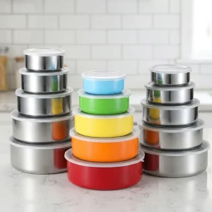 Metal Insulated Tiffin Box Storage Container Meal Prep Bento Box Steel Lunch Box Stainless Steel Snack Containers for Kids Adult