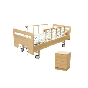 Metal Manual 2 Crank Hospital Bed with 4 Castors