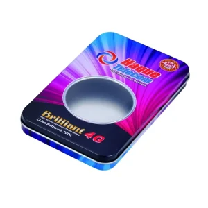 Metal Mobile Phone Battery USB Flash Drive Tin Box with Window Lid Metal Tin Cans