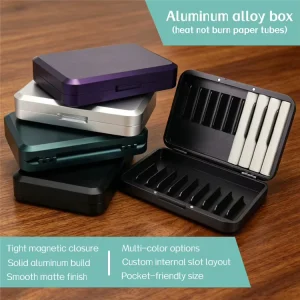 Metal Packaging Aluminum Alloy Storage Mini Metal Box OEM Custom LOGO Brand Portable Pocket Sealed Storage Containers