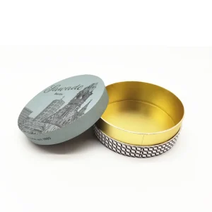 Metal Rectangular Empty Hinged Tins Box Containers Min Small Storage Tin Box Custom Box