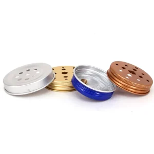 Metal Screw Top Lids Aluminium Can and Jar Lids Replacement Metal Covers for Empty Aluminum Tin Can Storage Boxes