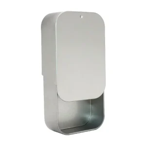 Metal Slide-Top Rectangular Tin Box for Lip Balm Candies and Jewelry