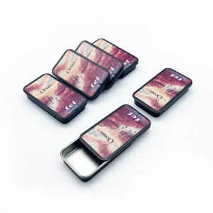 Metal Sliding Tin Box for Tobacco Snacks Scented Soap and Gum