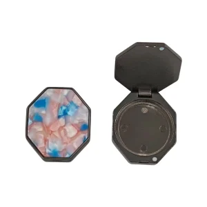 Metal Solid Perfume Box with Zinc Alloy and Acetate Patch, Multi-Sided Shape, Custom Logo Cosmetic Container