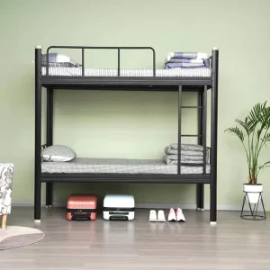 Metal Student Bunk Bed with Wood Desk and Wardrobe dormitory Bed
