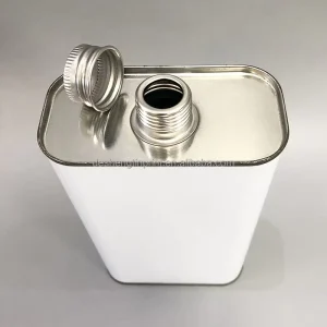 Metal Tinplate Screw Top 1L Rectangle Paint Can for Engine Motor Oil Aerosol Use