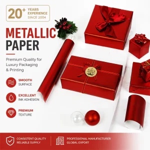Metallic Foil Paper Cardstock for Crafts Thick Double-Sided Gold Metallic Paper Sheet