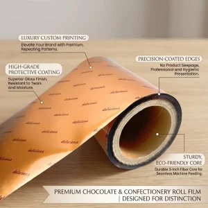 Metallic Laminated Packaging Film Roll Custom Printed Aluminum Foil for Coffee Powder and Food Packaging