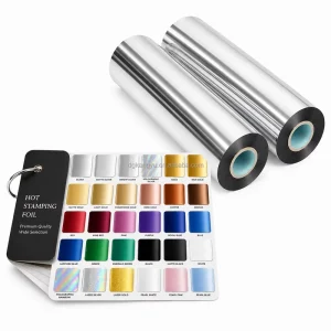 Metallic Sliver Hot Stamping Foil Roll for Paper Plastic Packaging