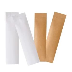 Metallized White and Brown Kraft Paper Aluminum Foil Laminated Heat-Sealable Small Stick Sachet Packaging for Powdered Sugar