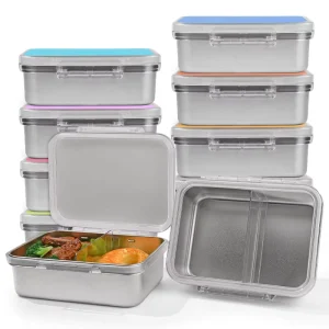 Microwave Metal Storage Box and Bento Lunch Box for School and Work