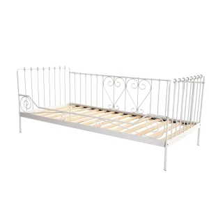 Midcentury Modern Metal Baby Bed Frame Extendable Design Storage for Bedroom Living Room Hotel School Use Customizable