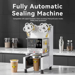 Milk Tea Equipment Automatic Intelligent Control Sealing Machine for Milk Tea Plastic or Paper Cup Sealer Machine