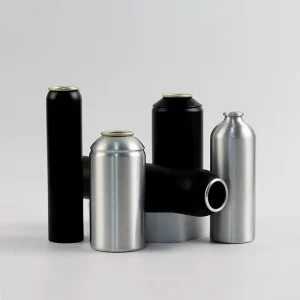 Mini 55ml 150ml 100ml Aluminum Aerosol Can Black Shaving Foam Spray Metal Cans Free Design Manufacturing 22*52mm Metal Bottles