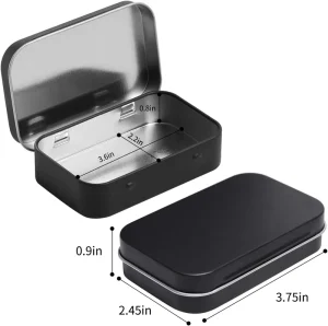 Mini Portable Hinged Metal Tin Box with Lid