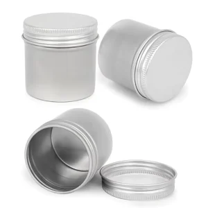 Mini Round Aluminum Spice Tins with Metal Lids for Spices and Seasoning