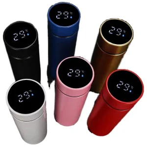 Mini Smart Stainless Steel Thermal Bottle with LED Temperature Display USB Charging and 24hr Thermal Insulation