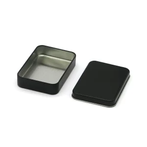 Mini Square Metal Tin Jar With Lid 2oz Capacity Food Grade Empty Can for Tea Candle Household Product Packaging