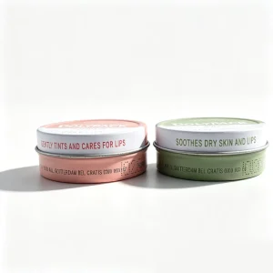 Mini Tinplate Balm Container with Lid for Lip Balm Cream and Travel Skincare