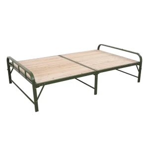 Minimalist Modern Thickened Single Adjustable Folding Bed with Knock Down Structure for Dormitory Office Rental House