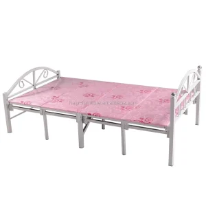Modern Design Foldable Metal Bed for Home Hotel Farmhouse Apartment Use with Stylish Joints Principle