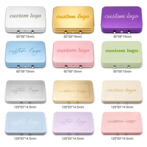 Modern Design Stylish Container Cr Tin Can Metal Conical Tube Holder Minimalist Carry Tin Box