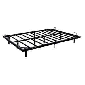 Modern Double Bed Frame Metal Bed Frame with Steel Slat Support Easy Assemble