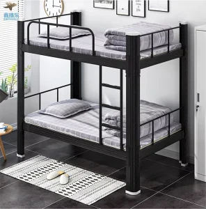 Modern Double Bunk Bed Wooden Steel Dormitory Sofa Bed Foldable Bedroom Refugees for Hotels Schools Inspired Malaysian Design
