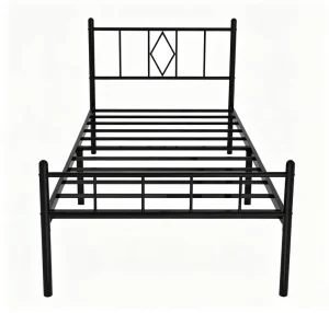 Modern Double Metal Adjustable Bed Twin Full King Queen Durable 1 Year Warranty Portable Hotel Bedroom Apartment School