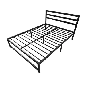 Modern Double Metal Steel Bed Portable Home Furniture for Apartment School & Bedroom General Use Hotel Frame