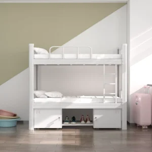 Modern Double Single Queen Metal Bunk Bed Frame Adjustable Dormitory School Home Living Room Apartment Hotel Use Durable