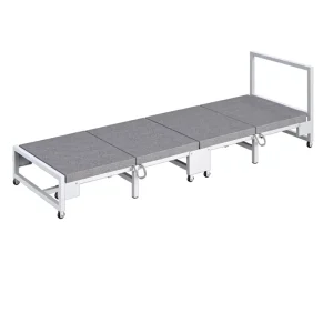 Modern Foldable Bed for OFFICE SCHOOL with Metal Frame and Cotton Upholstery Design Tri fold Lite Version Peiduosi
