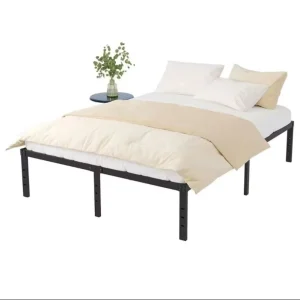 Modern Full Queen Size Metal Bed Frame with Mattress Foundation Bedroom Furniture for Living Room