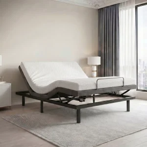 Modern Heavy Duty Electric Bed Frame Strong Metal Support Adjustable Bed Base for High Weight Capacity for Hotel Living Room