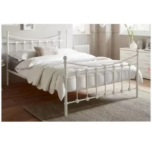 Modern Hotel Bedroom Furniture Metal Bed Frame King Size Extendable Convertible Foldable Farmhouse Apartment Use