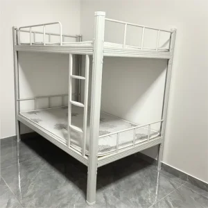 Modern Industrial Custom Steel Bunk Bed Stable Reliable Double Layer Bed for Student Dormitory Hotel Hospital Apartment