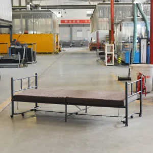Modern Industrial Grade Metal Bed Mattress Adjustable Backrest Folding Bed for Hotel Guest Rooms Warehouses Durable Eco Friendly