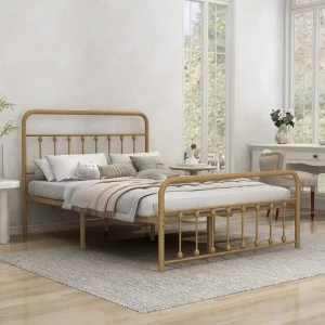 Modern Iron Metal Bed Wooden Elements Multi Functional Foldable Design Portable Space Saving Durable for Bedroom Hotel School