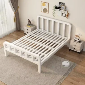 Modern Metal Bed Frame Adjustable Height Stable Durable Assembled Storage Space Saving 500kg Load Capacity Multi Functional