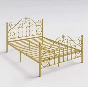 Modern Metal Bed Frame Easy Assembly Platform Bed Sturdy Steel Structure Contemporary Stylish Bedroom Furniture