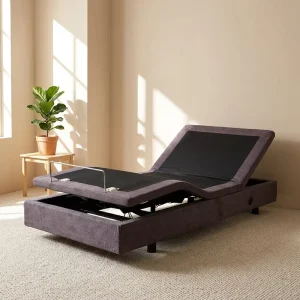Modern Metal Bed Frame with Adjustable Electric Smart Base Full Body Massage 3 Intensity Levels Hotel Use