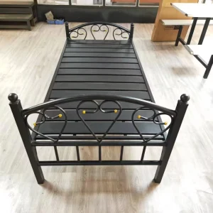 Modern Metal Bunk Bed Foldable Adjustable Height Frame Durable Bedroom Furniture for Apartment Hotel Home Living Room School