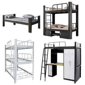 Modern Metal Hospital Bed for Adults Steel Knock Down Structure Dormitory Commercial Furniture