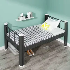 Modern Metal Single Bed Steel Bed for Dormitory School Apartment Hospital Bedroom