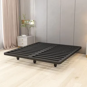 Modern Minimalist Apartment 1.5m 1.8m Queen King Size Heavy Duty Noise Free Sturdy Steel No Headboard Metal Floating Bed Frame